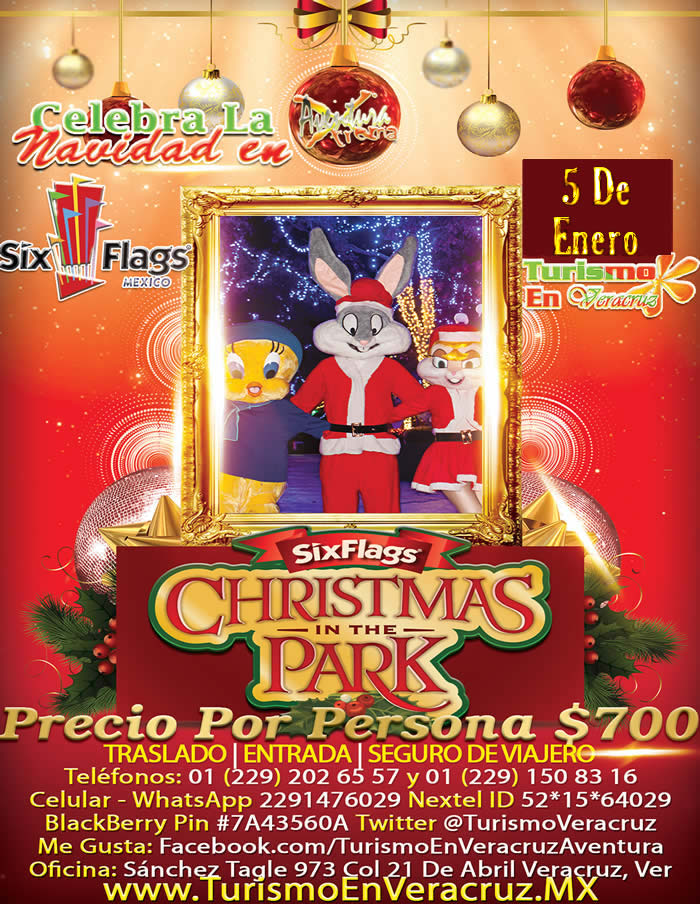 Chirstmas In The Park De Six Flags Este 5 De Enero Saliendo De Veracruz, Cardel y Xalapa
