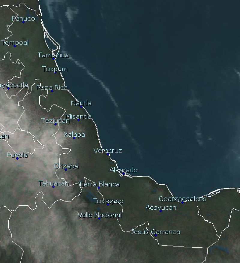 Despejado a medio nublado gran parte de la entidad Veracruzana