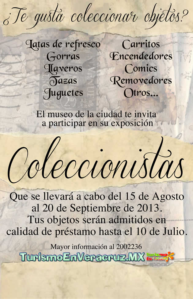 Invita Ayuntamiento de Veracruz a participar en la exposición “Coleccionistas”