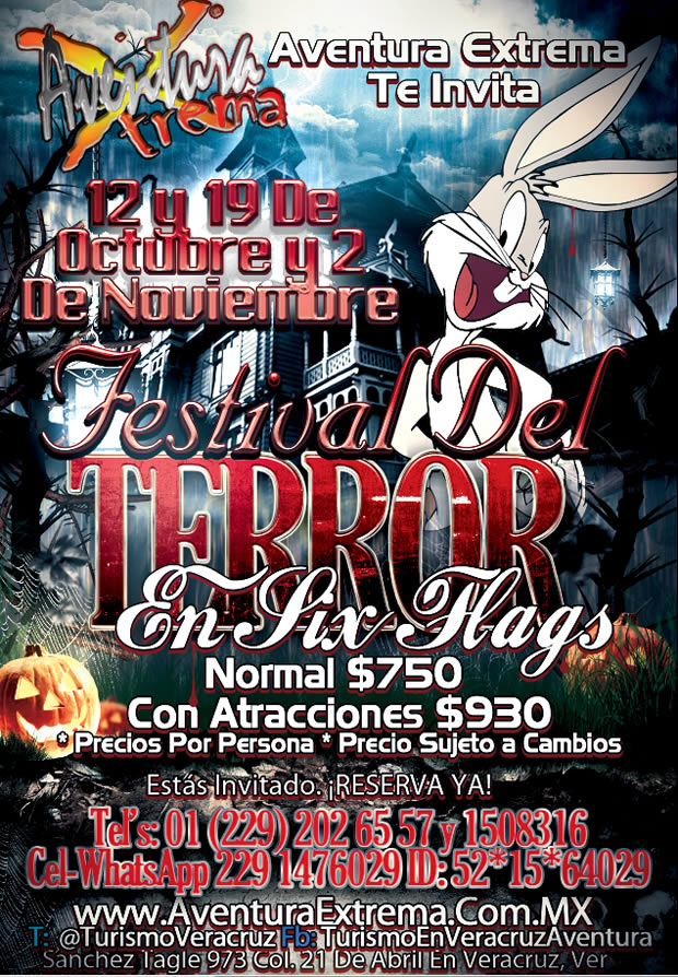 El Festival Del Terror De Six Flags Te Espera En Six Flags Saliendo De Veracruz y Xalapa