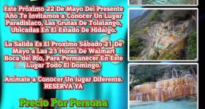 #Excursión En Mayo De 2016 a Las Grutas De #Tolantongo #Hidalgo