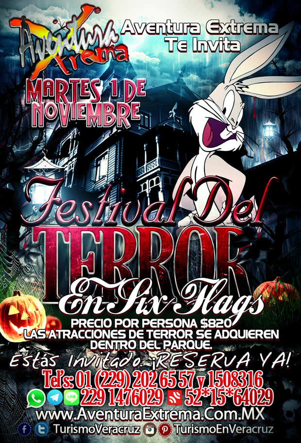 Festival Del #Terror De #SixFlags En Noviembre 2016 Saliendo De #Veracruz o #Xalapa