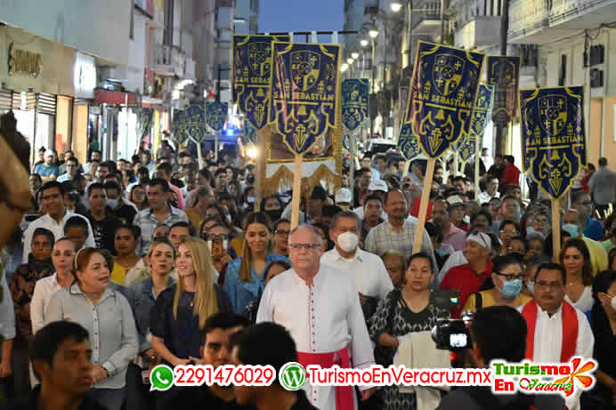 Celebran a San Sebastián, el patrono de Veracruz